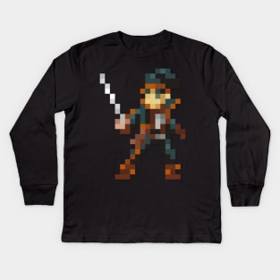 Ryu low-res pixelart Kids Long Sleeve T-Shirt